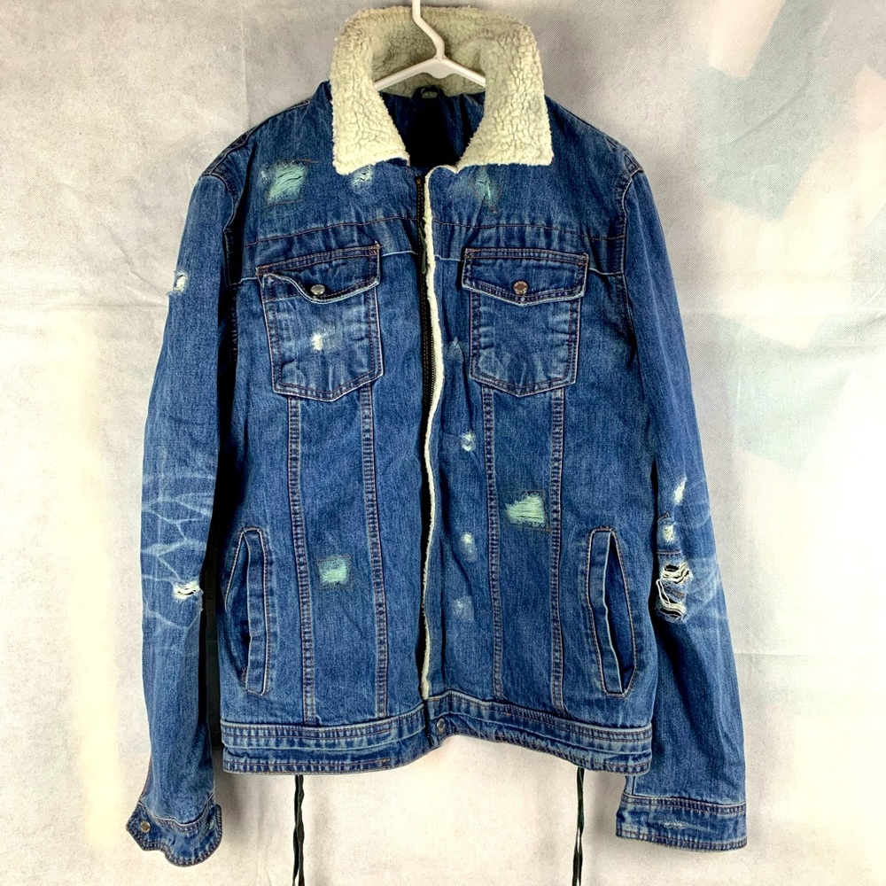 Be Edgy denim fleece killmonger jacket